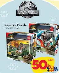 JURASSİC WORLD LİSANSLI PUZZLE 50/100 PARÇA JURASSİC WORLD LİSANSLI PUZZLE 50/100 PARÇA